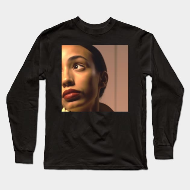 Sade Face Long Sleeve T-Shirt by tearbytea